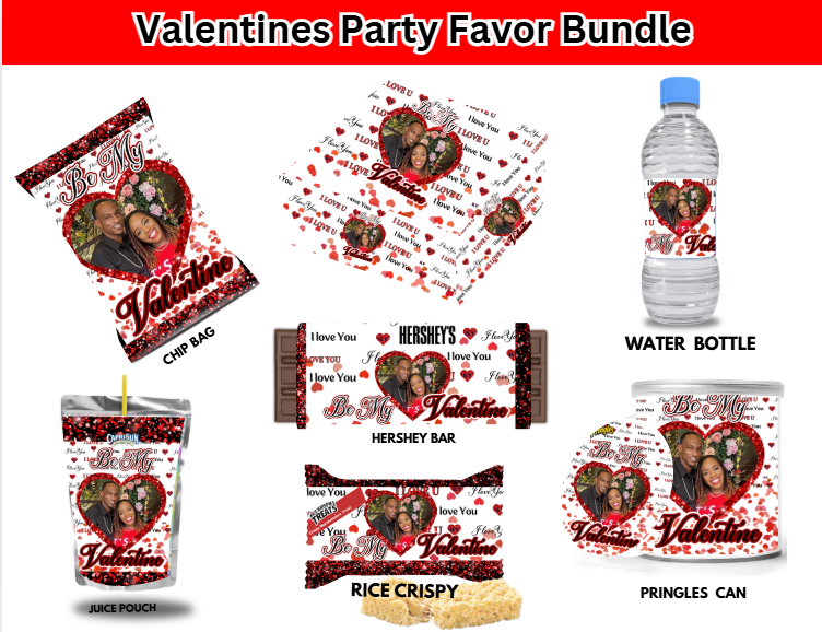 Be My Valentine Party Favor Bundle-Filled